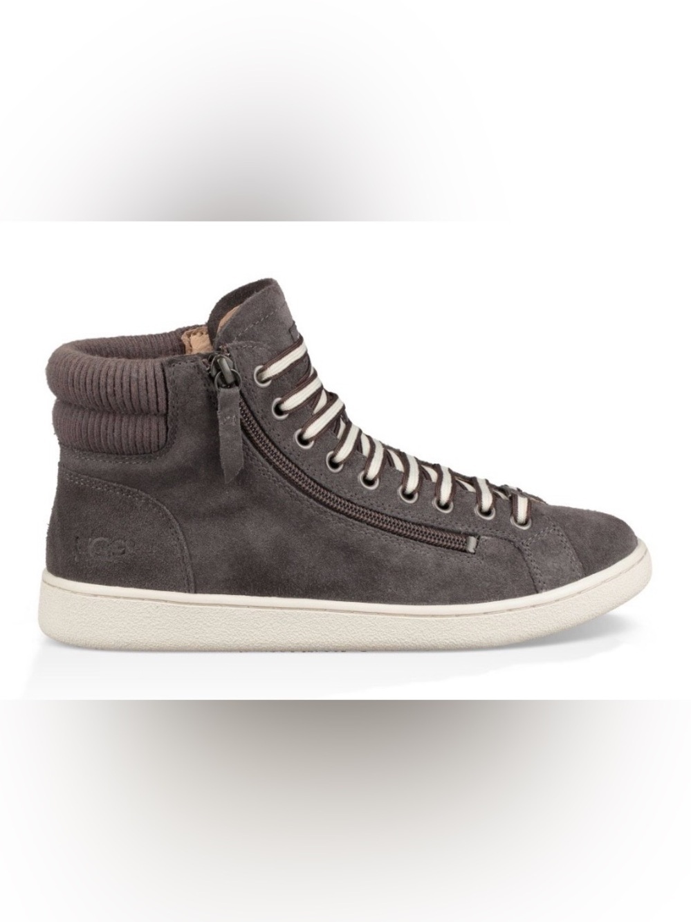 UGG Women's Charcoal Suede High-Top comfy Sneaker